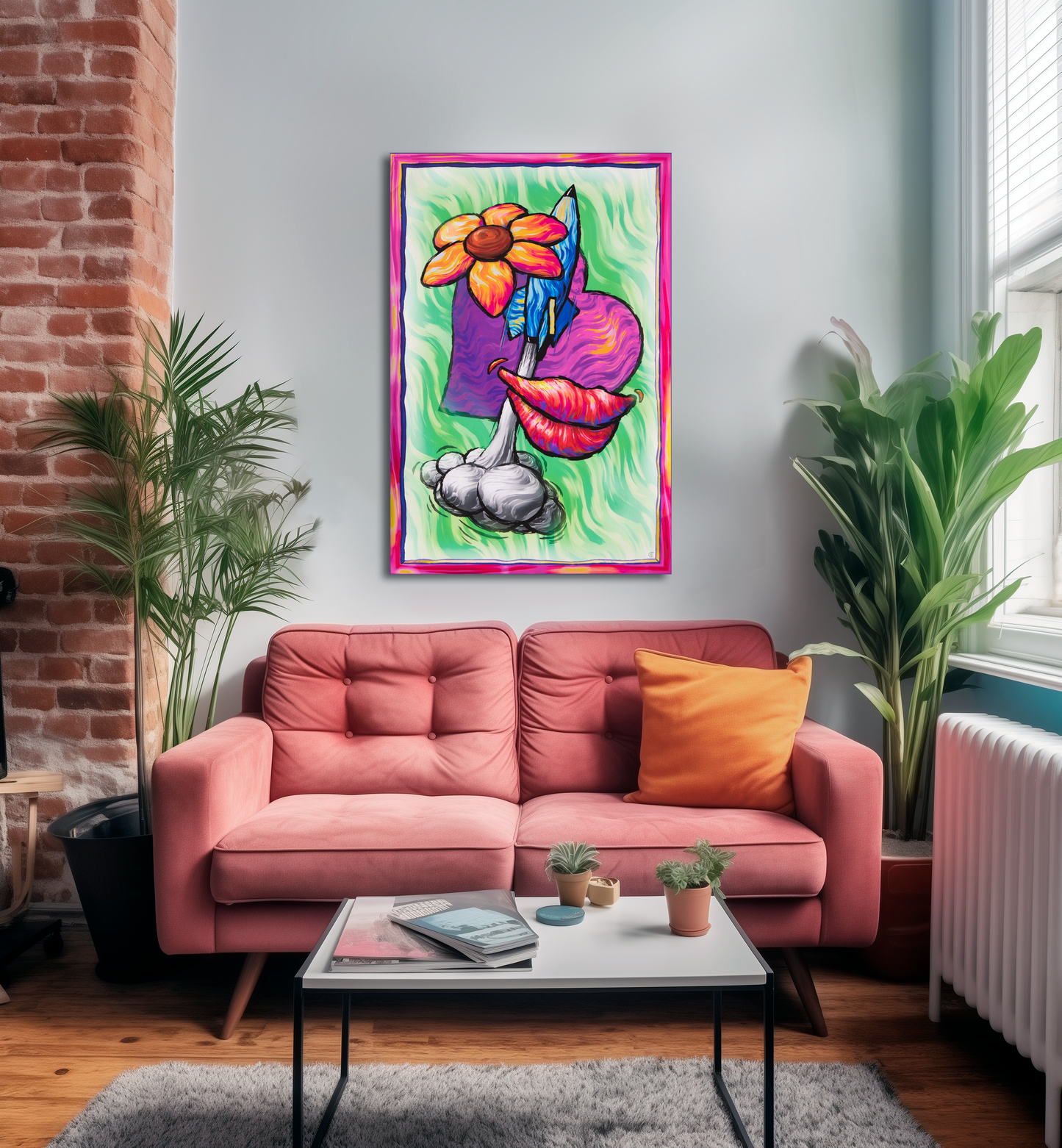 Rocket Heart Flower Lips