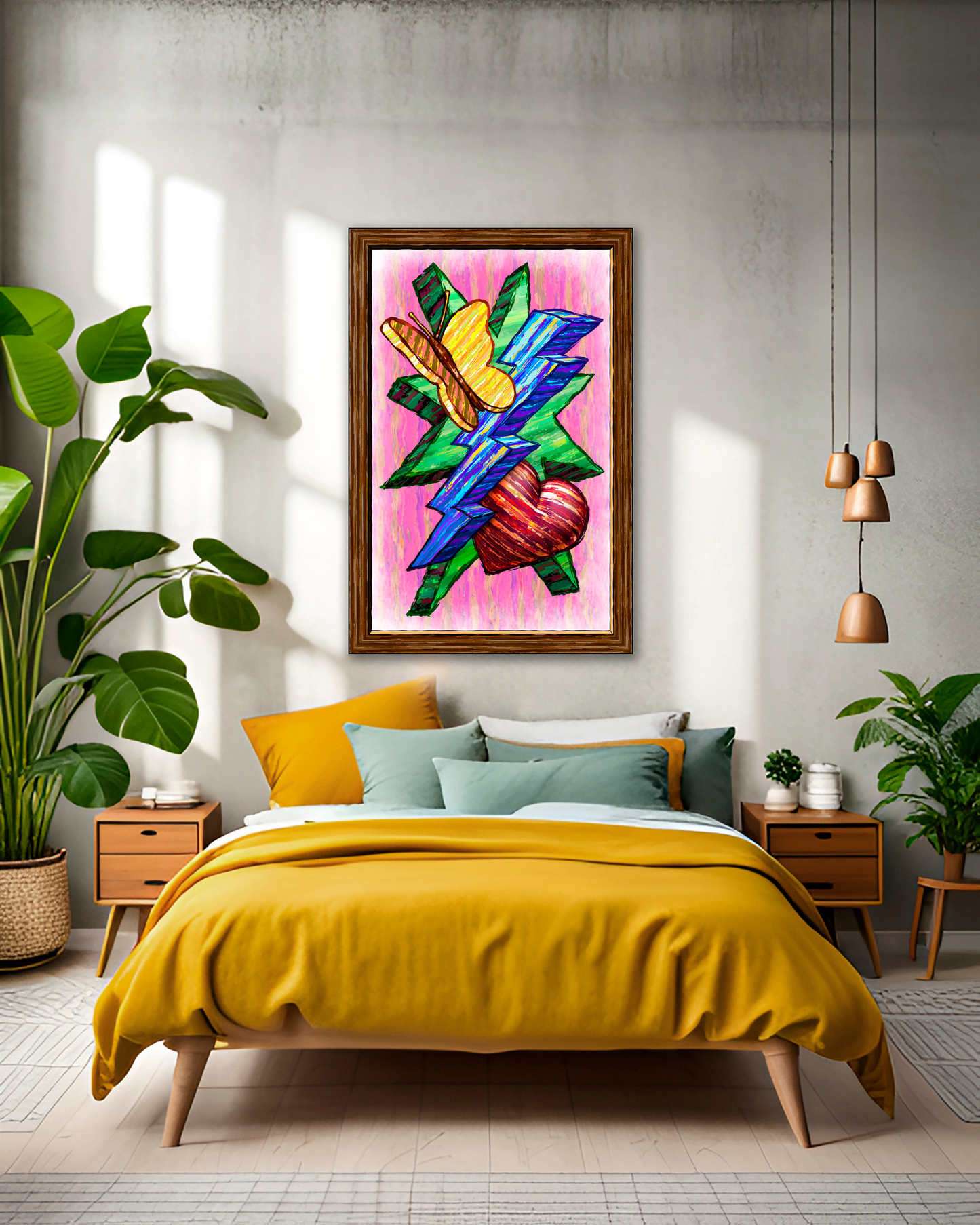 Butterfly Heart Lightning Star - Version 1