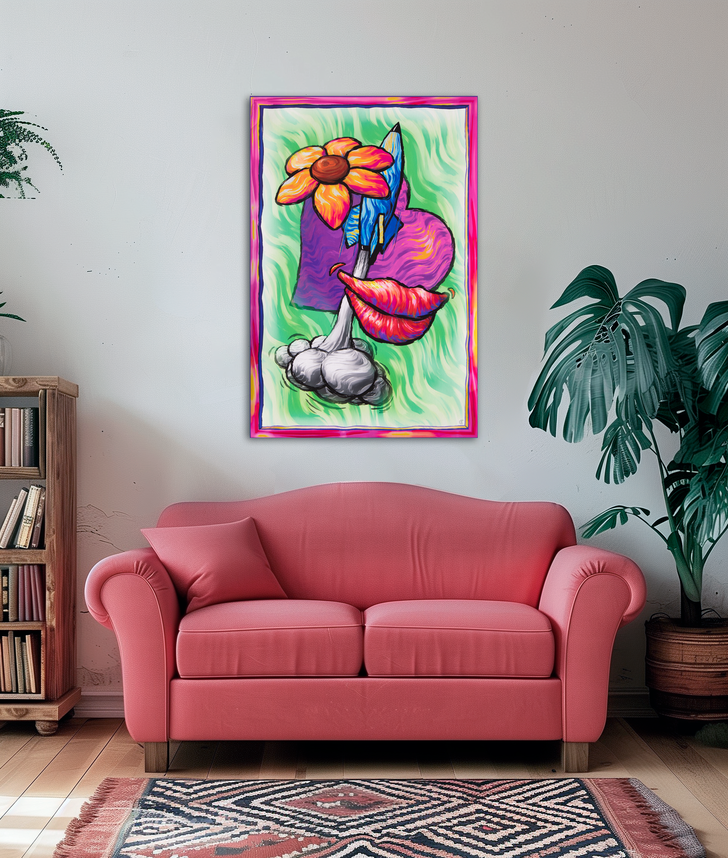 Rocket Heart Flower Lips