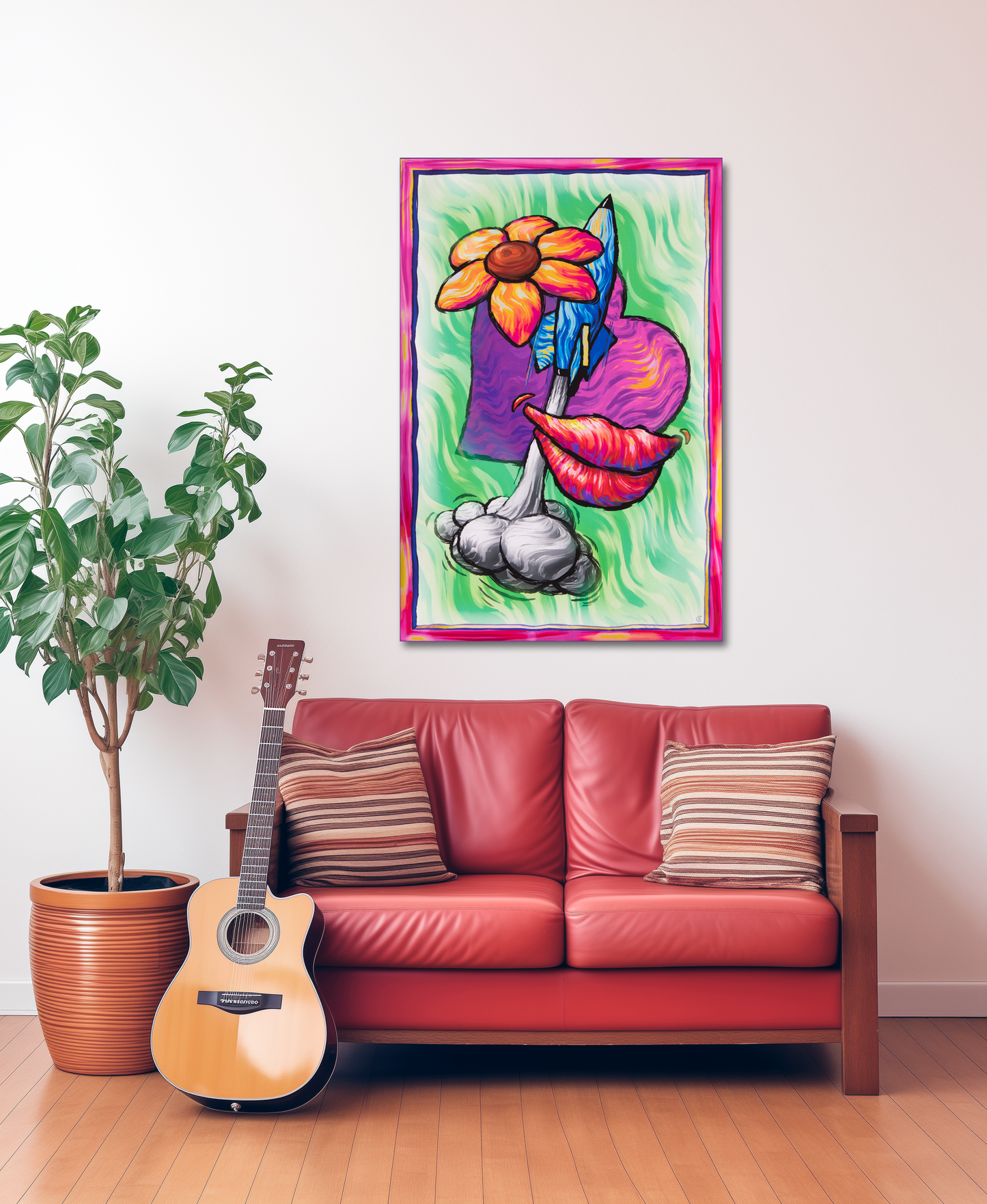 Rocket Heart Flower Lips