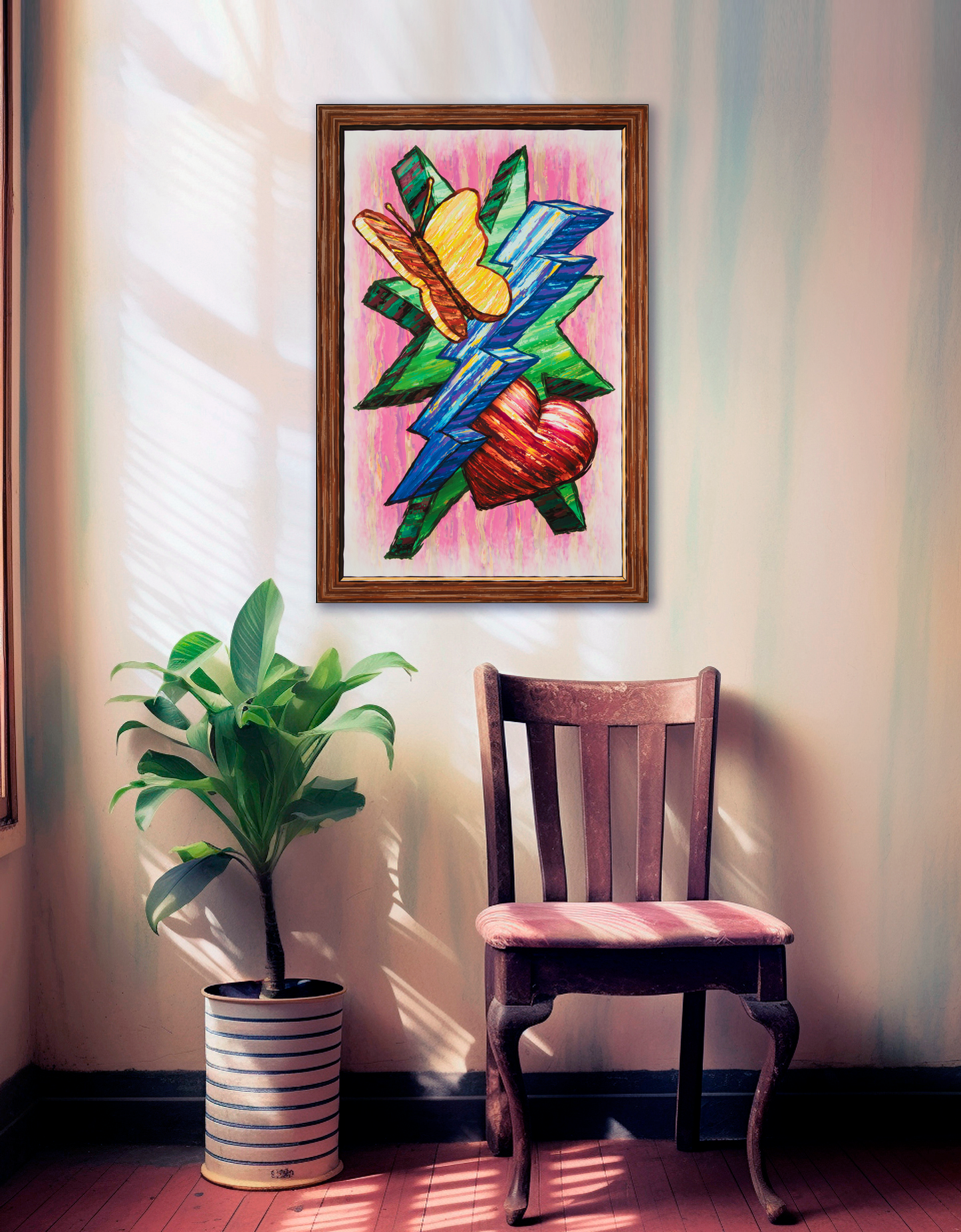 Butterfly Heart Lightning Star - Version 1