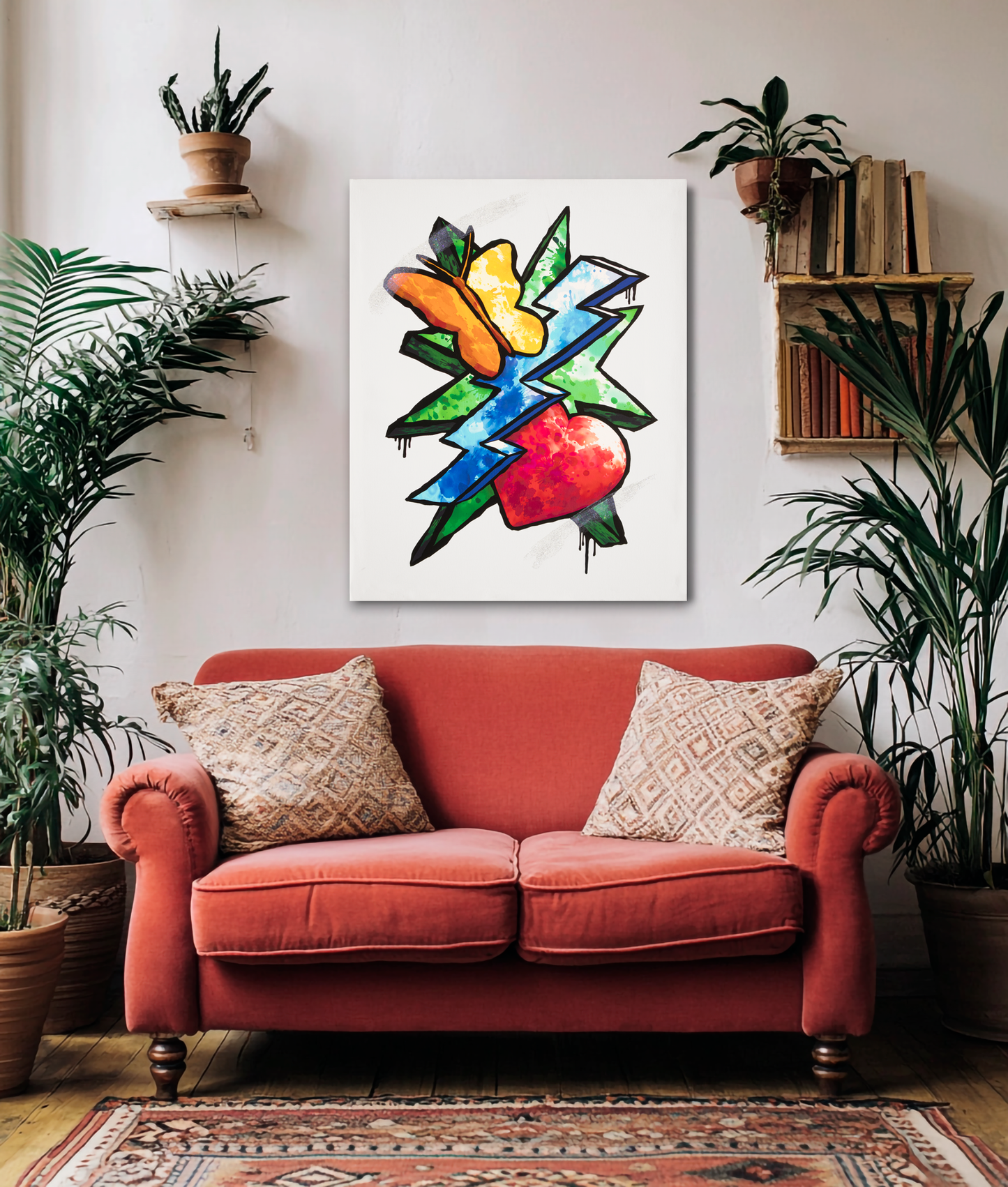 Butterfly Heart Lightning Star version 3