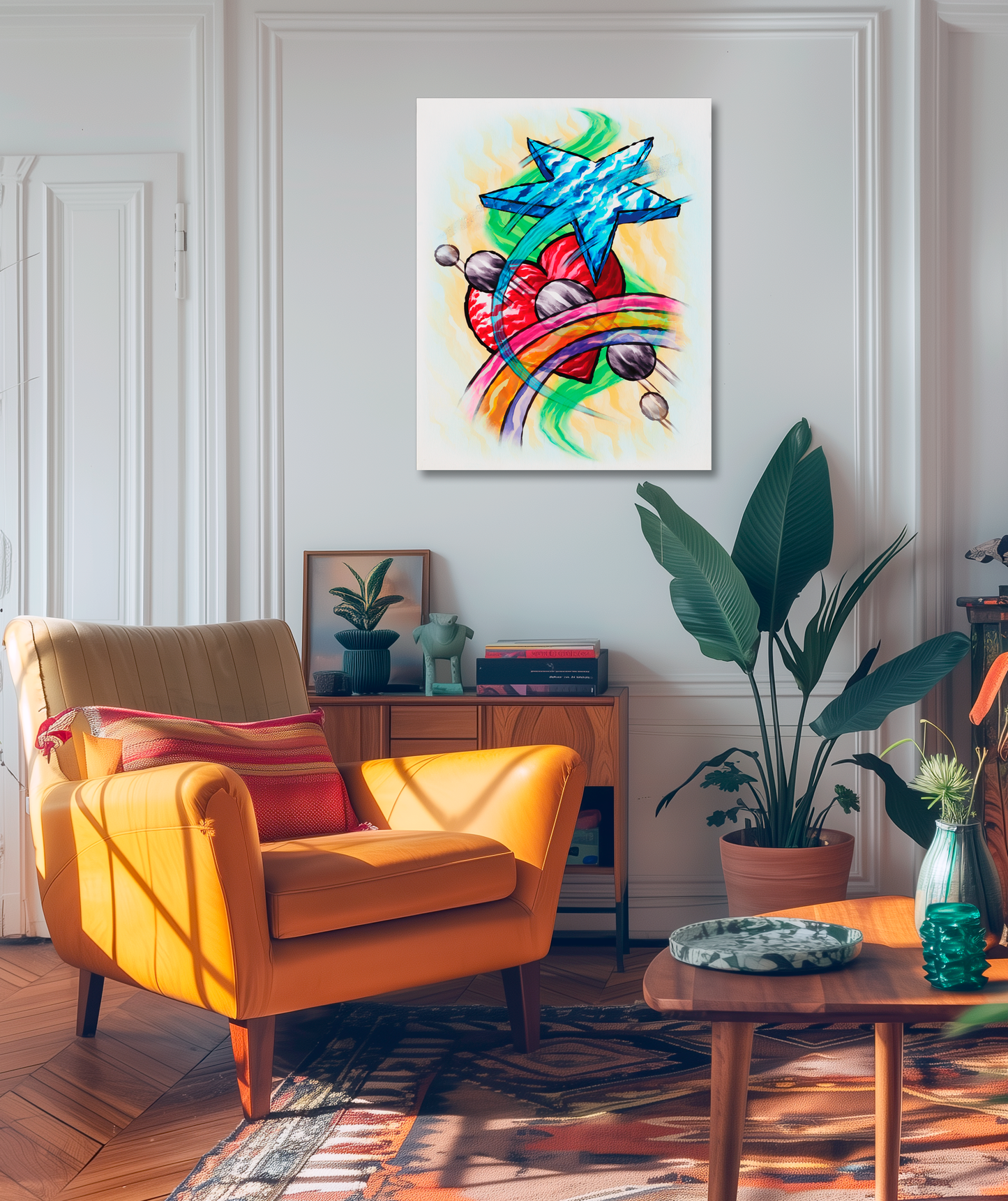 Shooting Star Heart Rainbow