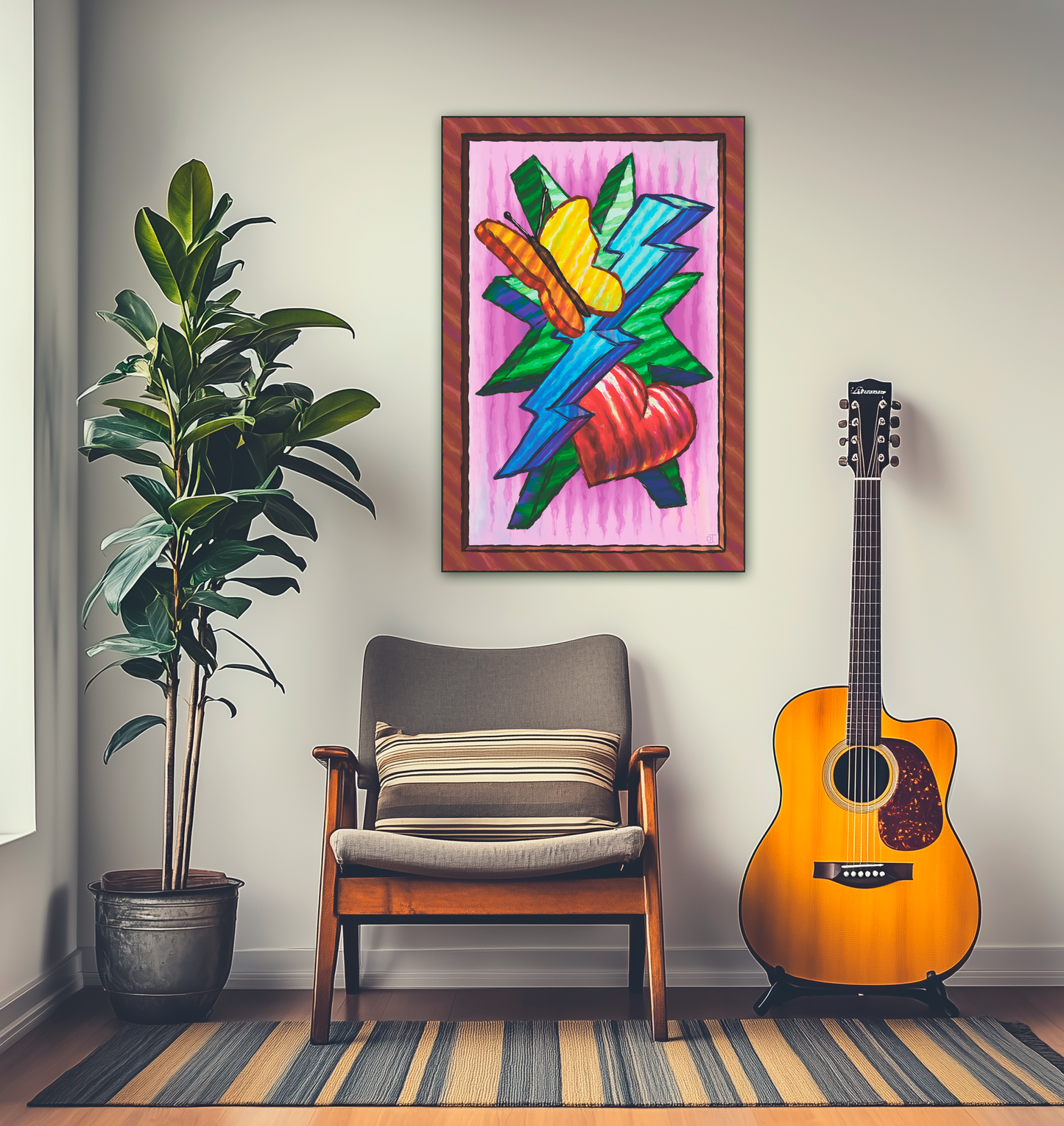 Butterfly Heart Lightning Star version 2