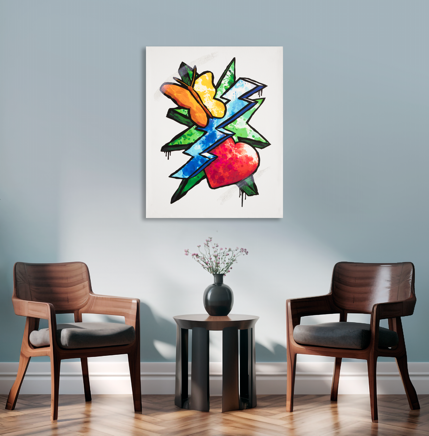 Butterfly Heart Lightning Star version 3