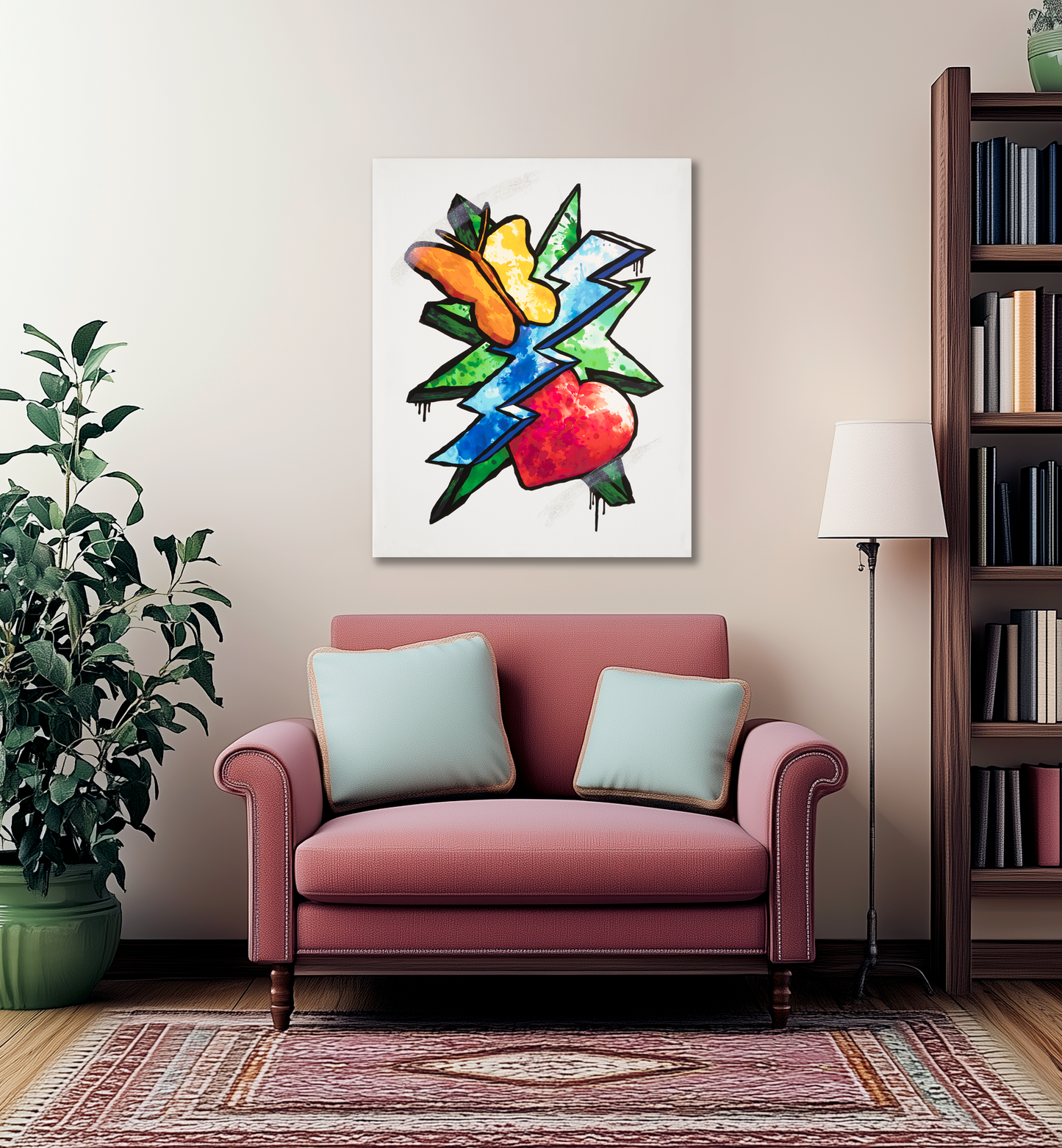 Butterfly Heart Lightning Star version 3