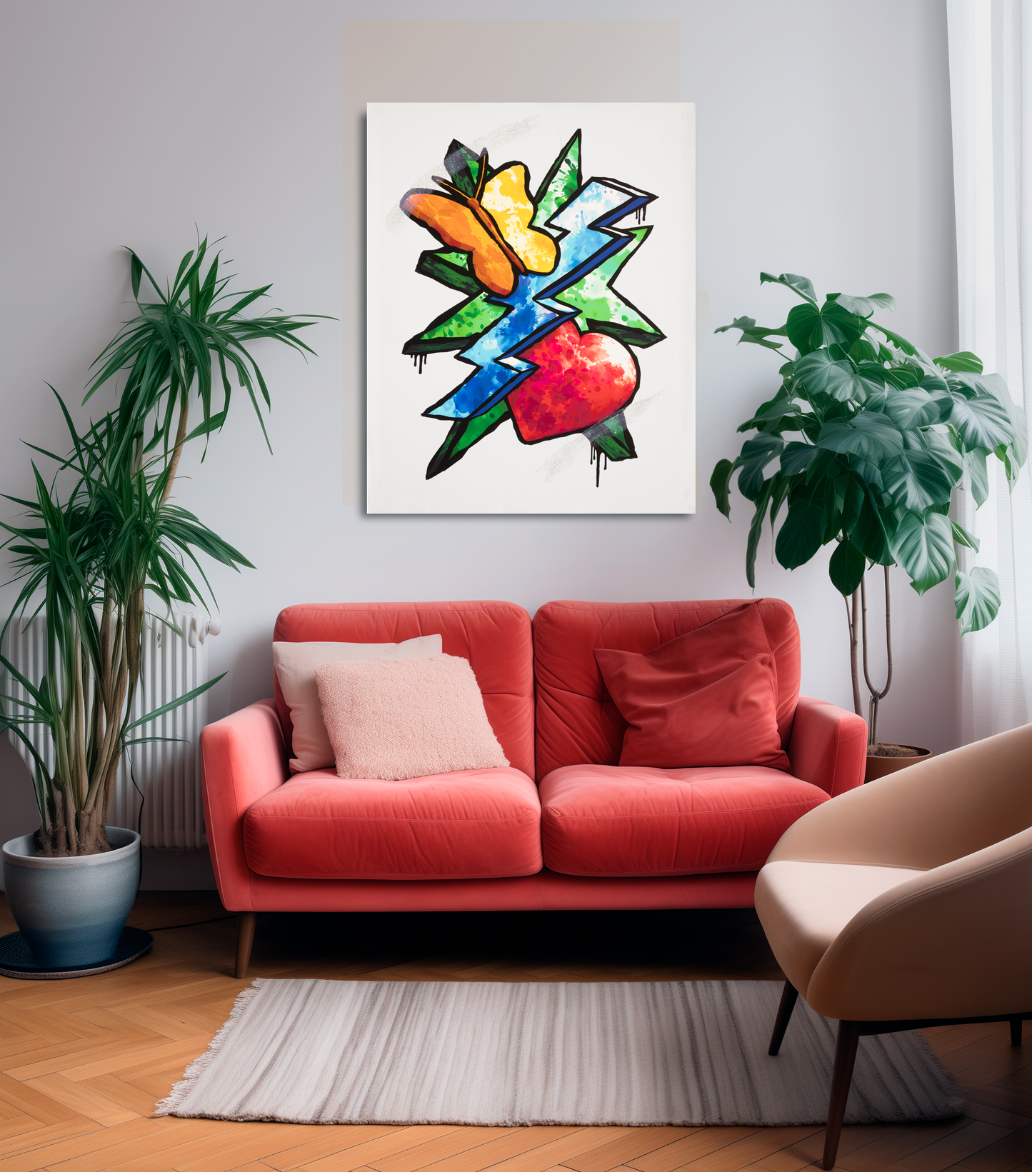 Butterfly Heart Lightning Star version 3