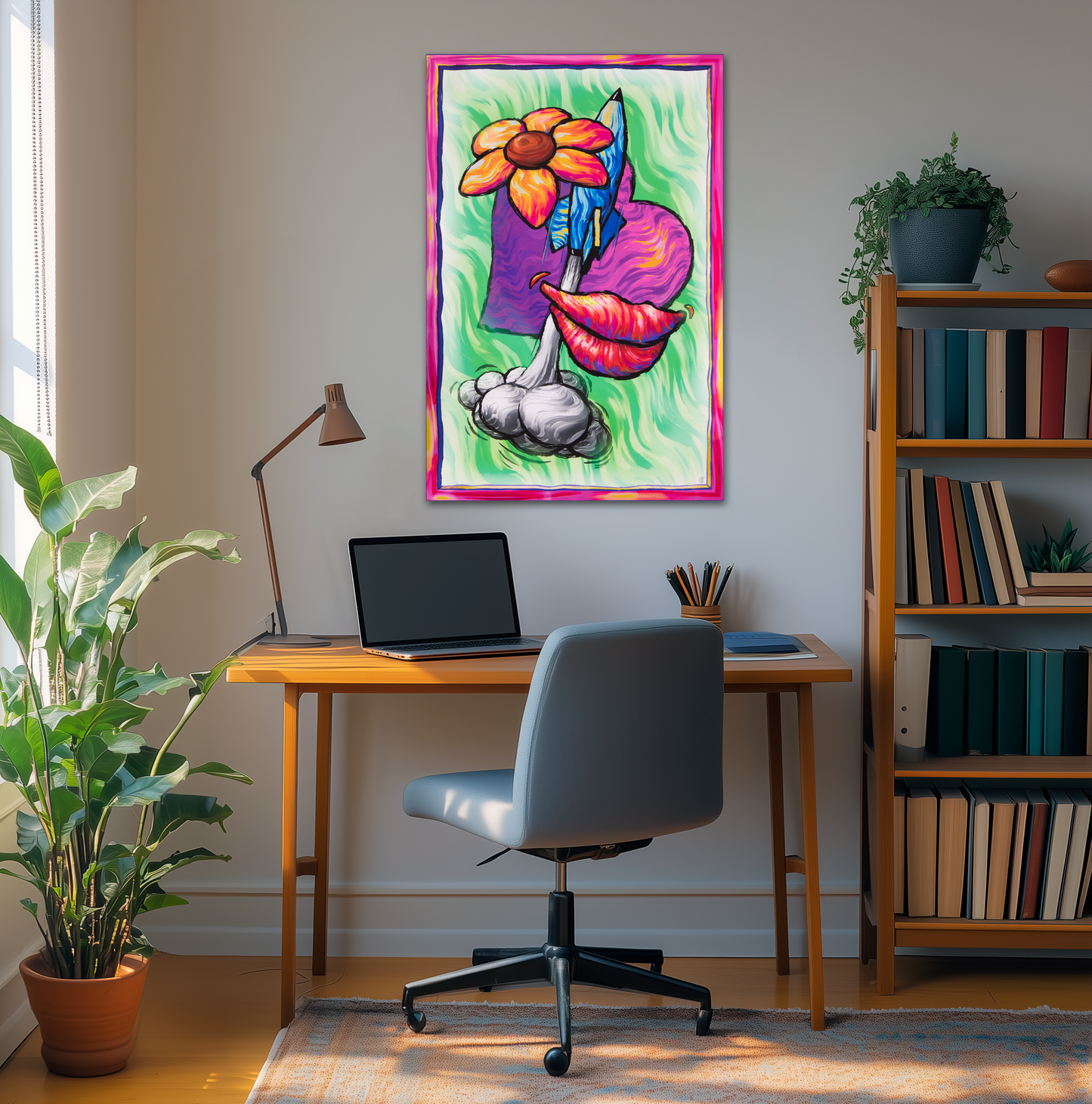 Rocket Heart Flower Lips