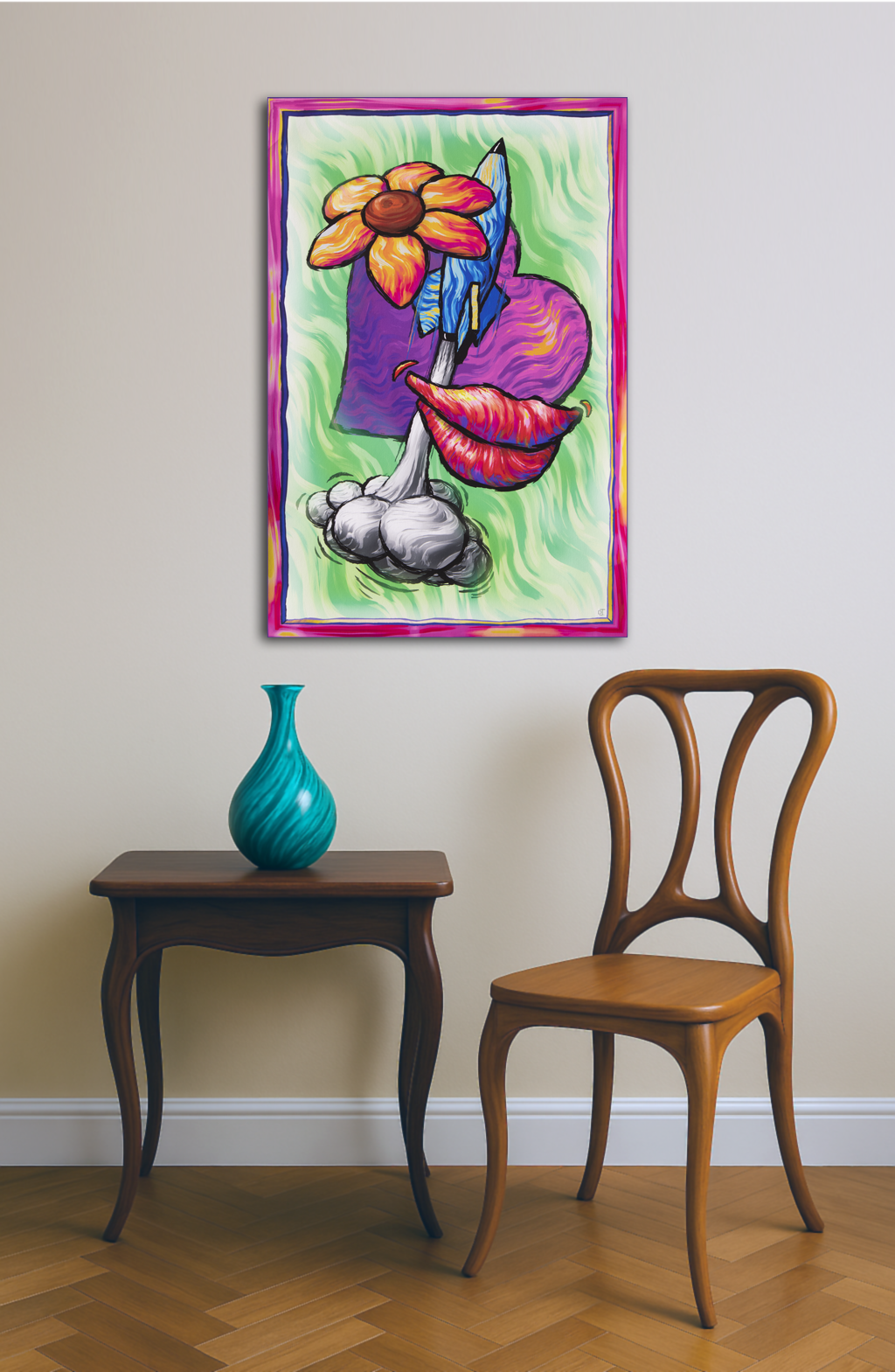 Rocket Heart Flower Lips